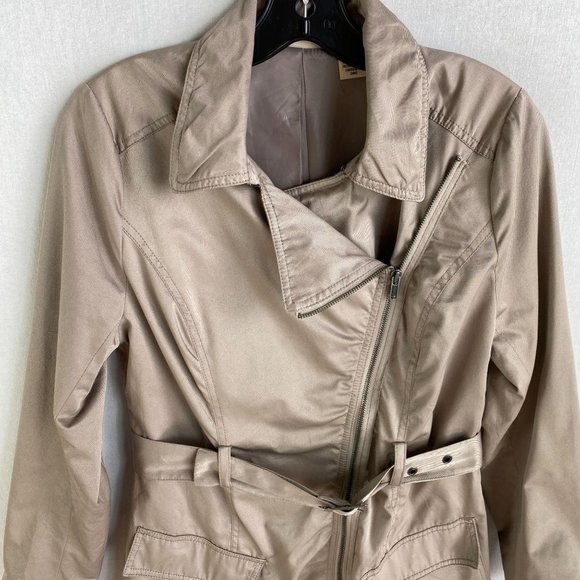 DKNY Stone Taupe Trench Coat - Picture 2 of 7